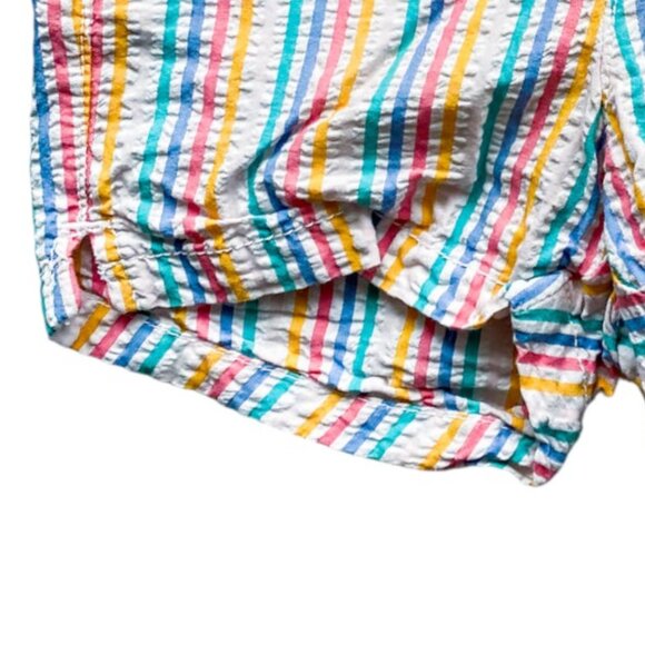 Old Navy Girls Kids Shorts Size 4 Rainbow Seersucker Beach Summer Travel Casual - Picture 5 of 6